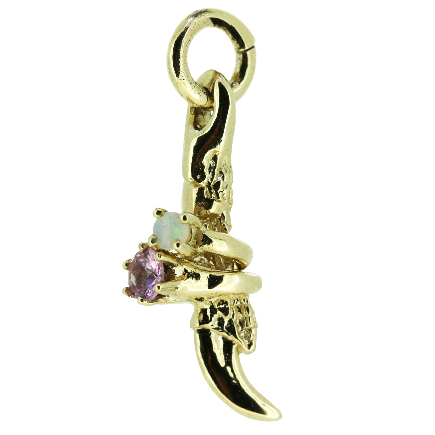 Claw Charm with a Mini Ring - 9ct gold