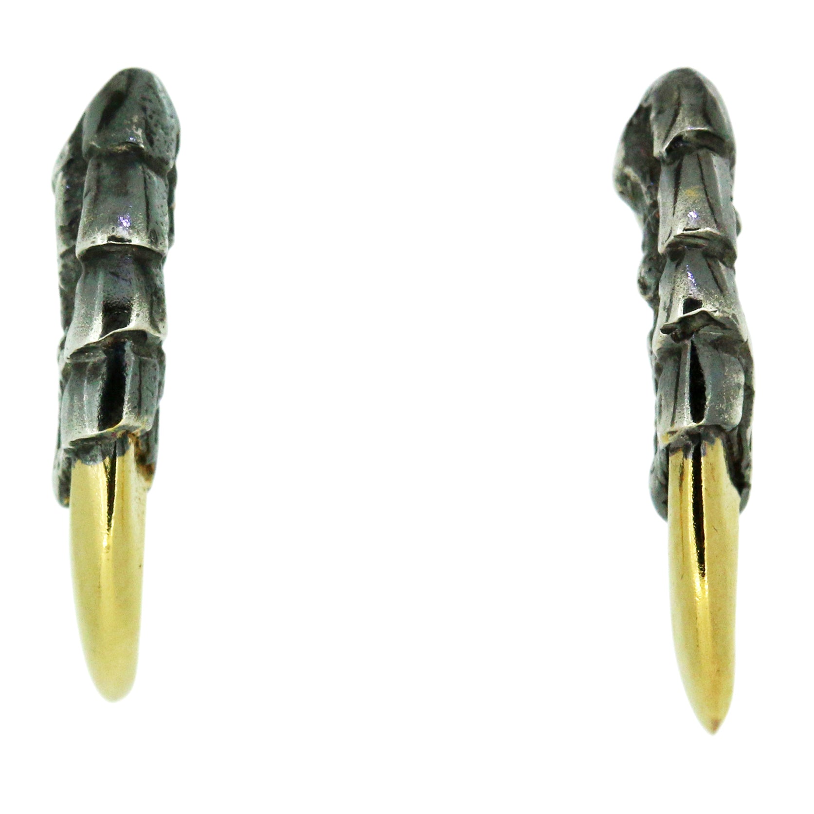 Classic Claw Studs - Oxidised with Gold Nails