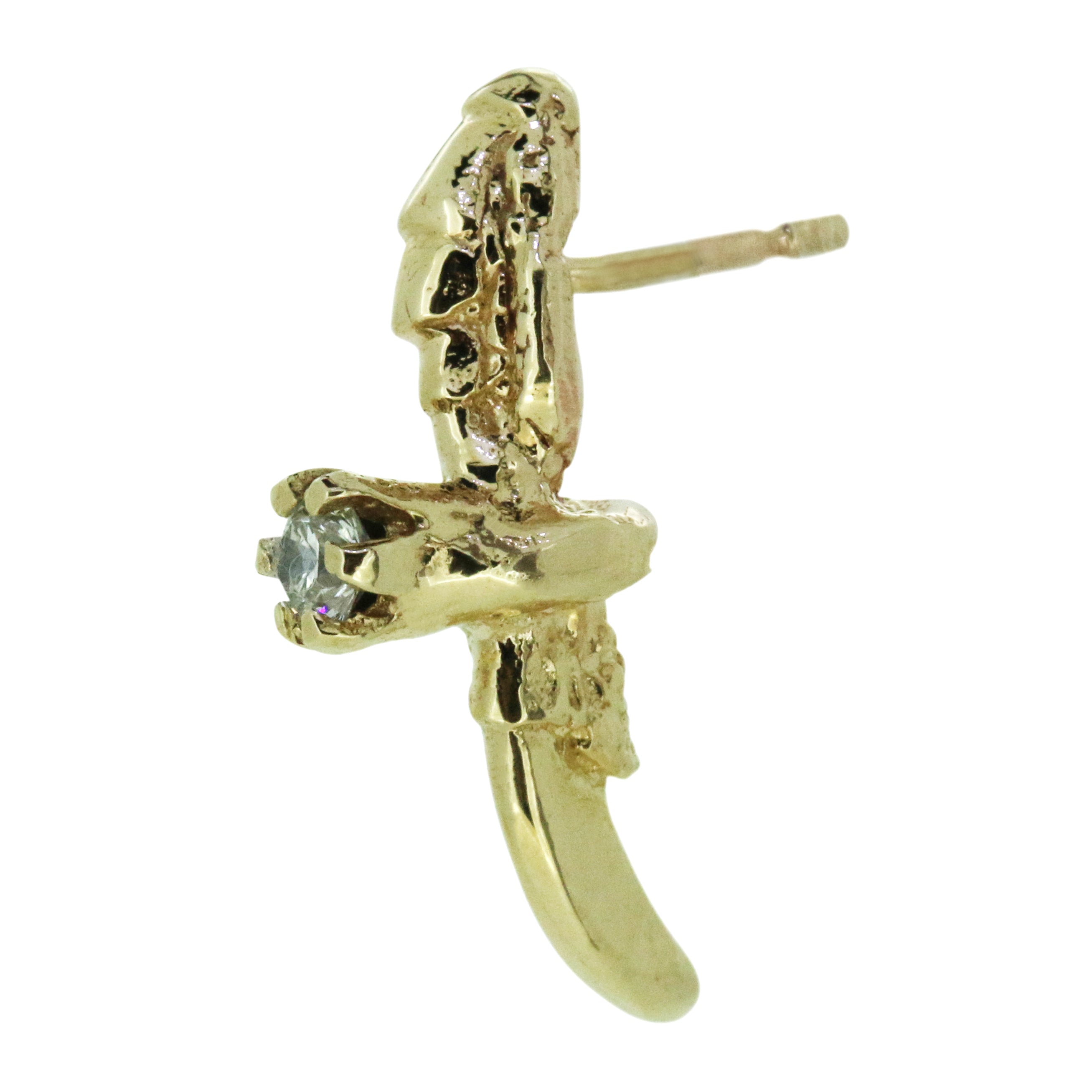 Diamond Claw Stud - 9ct gold