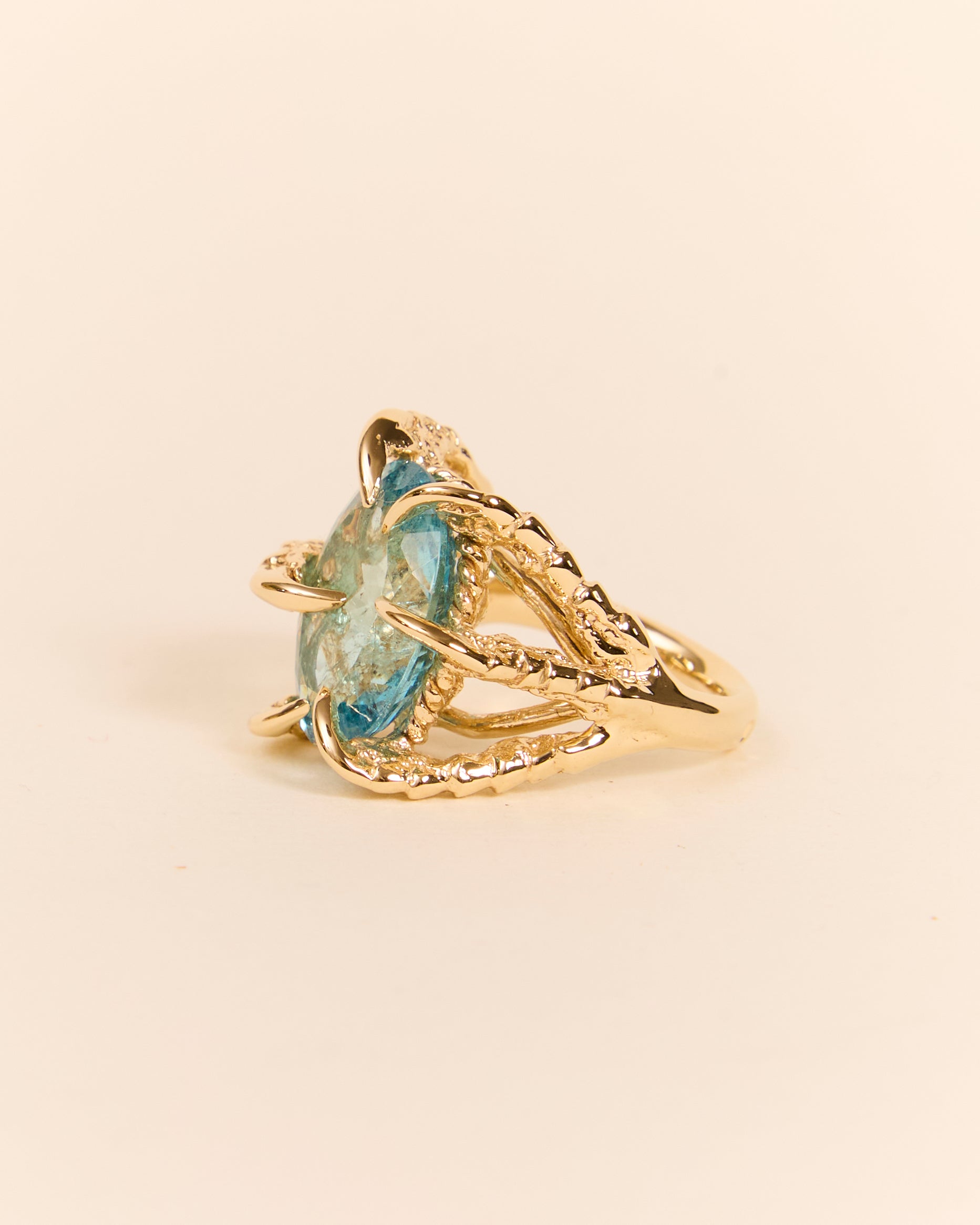 Aquamarine Deborah - 9ct Gold - Size N